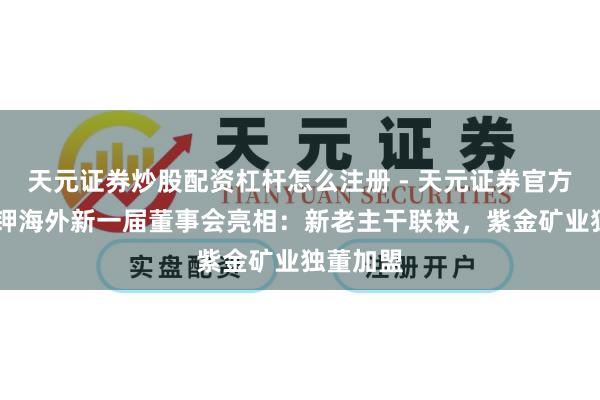 天元证券炒股配资杠杆怎么注册 - 天元证券官方指南 亚钾海外新一届董事会亮相：新老主干联袂，紫金矿业独董加盟