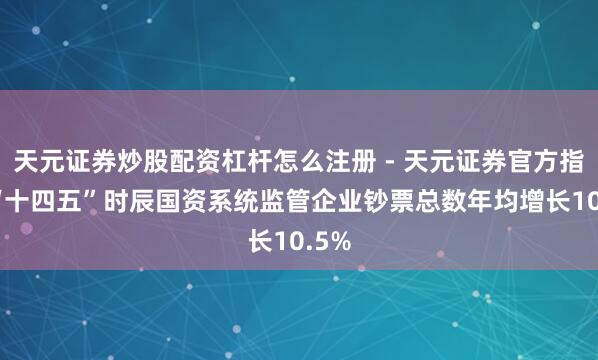 天元证券炒股配资杠杆怎么注册 - 天元证券官方指南 “十四五”时辰国资系统监管企业钞票总数年均增长10.5%